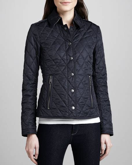 burberry brit quilted jacket with zipper